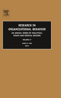 Enlarge image Cover: Research in Organizational Behavior: Volume 27 - JAI Press Inc.