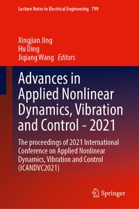 Enlarge image Cover: Advances in Applied Nonlinear Dynamics, Vibration and Control -2021 - Springer
