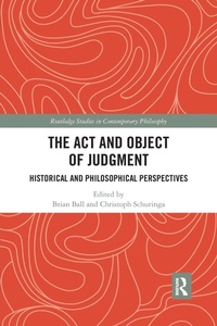 Enlarge image Cover: The Act and Object of Judgment - Routledge