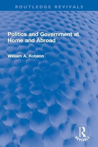Enlarge image Cover: Politics and Government at Home and Abroad - Routledge
