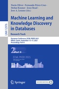 Cover: Machine Learning and Knowledge Discovery in Databases. Research Track - Springer
