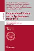 Cover: Computational Science and Its Applications - ICCSA 2021 - Springer