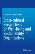 Cover: Cross-cultural Perspectives on Well-Being and Sustainability in Organizations - Springer