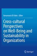 Cover: Cross-cultural Perspectives on Well-Being and Sustainability in Organizations - Springer