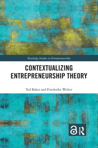 Enlarge image Cover: Contextualizing Entrepreneurship Theory - Routledge