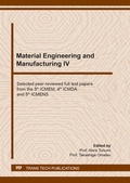 Cover: Material Engineering and Manufacturing IV - Trans Tech Publications Ltd