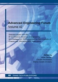 Cover: Advanced Engineering Forum Vol. 42 - Trans Tech Publications Ltd