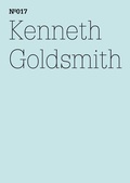 Cover: Kenneth Goldsmith - Hatje Cantz Verlag
