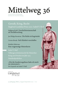 Abbildung von: Gewalt, Krieg, Recht. Siegfried-Landshut- Preis 2020: Isabel V. Hull - Hamburger Edition