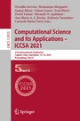 Cover: Computational Science and Its Applications - ICCSA 2021 - Springer