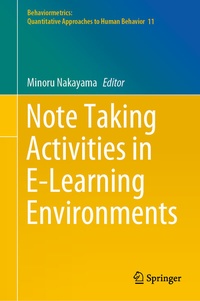 Enlarge image Cover: Note Taking Activities in E-Learning Environments - Springer