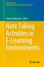 Cover: Note Taking Activities in E-Learning Environments - Springer