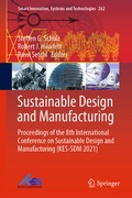 Cover: Sustainable Design and Manufacturing - Springer
