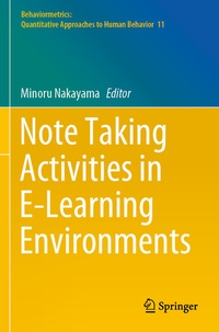 Enlarge image Cover: Note Taking Activities in E-Learning Environments - Springer