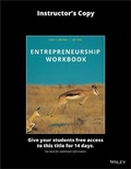 Cover: Entrepreneurship Workbook, Evaluation Copy - Wiley