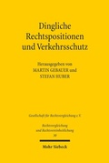 Abbildung von: Dingliche Rechtspositionen und Verkehrsschutz - Mohr Siebeck