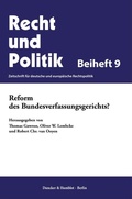 Cover: Reform des Bundesverfassungsgerichts? - Duncker & Humblot