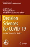 Cover: Decision Sciences for COVID-19 - Springer