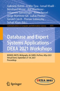 Enlarge image Cover: Database and Expert Systems Applications - DEXA 2021 Workshops - Springer