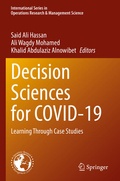 Cover: Decision Sciences for COVID-19 - Springer
