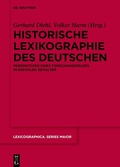 Cover: Historische Lexikographie des Deutschen - De Gruyter