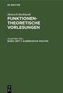 Cover: Algebraische Analysis - De Gruyter