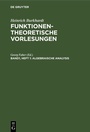 Cover: Algebraische Analysis - De Gruyter