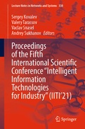 Cover: Proceedings of the Fifth International Scientific Conference "Intelligent Information Technologies for Industry" (IITI'21) - Springer