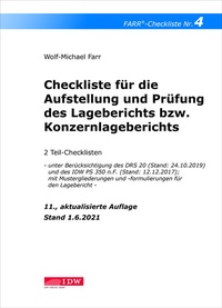 Abbildung von: Checkliste 4 für die Aufstellung und Prüfung des Lageberichts bzw. Konzernlageberichts - IDW