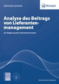 Cover: Analyse des Beitrags von Lieferantenmanagement - Verlag Wissen-Kompakt