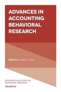 Abbildung von: Advances in Accounting Behavioral Research - Emerald Publishing Limited