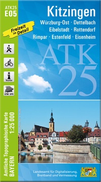 Abbildung von: ATK25-E05 Kitzingen (Amtliche Topographische Karte 1:25000) - Landesamt für Digitalisierung, Breitband und Vermessung, Bayern