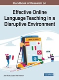 Cover: Handbook of Research on Effective Online Language Teaching in a Disruptive Environment - Business Science Reference