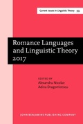 Cover: Romance Languages and Linguistic Theory 2017 - John Benjamins Publishing Company