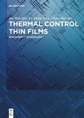 Cover: Thermal Control Thin Films - De Gruyter