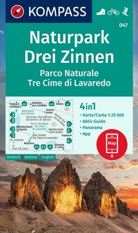 Abbildung von: KOMPASS Wanderkarte 047 Naturpark Drei Zinnen, Parco Naturale Tre Cime di Lavaredo 1:25.000 - KOMPASS-Karten