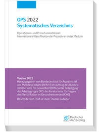 Enlarge image Cover: OPS 2022 Systematisches Verzeichnis - Deutscher Ärzteverlag