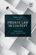 Cover: Private Law in Context - Edward Elgar Publishing