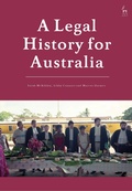 Cover: A Legal History for Australia - Hart Publishing