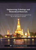 Cover: Engineering Tribology and Biomedical Materials - Trans Tech Publications Ltd