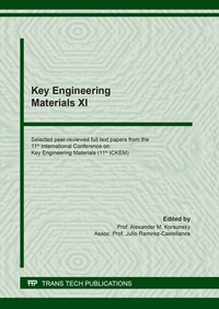 Enlarge image Cover: Key Engineering Materials XI - Trans Tech Publications Ltd