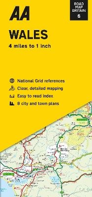 Abbildung von: Road Map Wales - Automobile Association