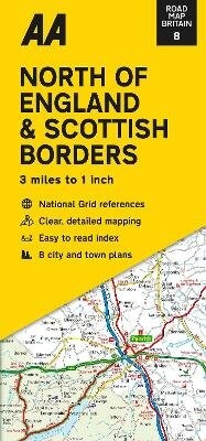 Abbildung von: Road Map North of England & Scottish Borders - Automobile Association