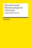 Cover: Ph&auml;nomenologie der Lebenswelt - Reclam