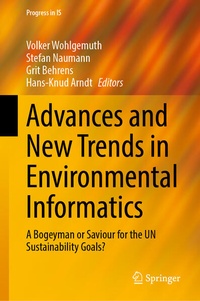 Enlarge image Cover: Advances and New Trends in Environmental Informatics - Springer
