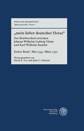 Cover: "mein lieber deutscher Horaz" - Universit&auml;tsverlag Winter