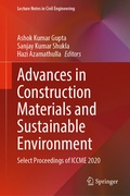 Cover: Advances in Construction Materials and Sustainable Environment - Springer