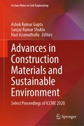 Cover: Advances in Construction Materials and Sustainable Environment - Springer