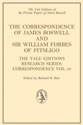 Cover: The Correspondence of James Boswell and Sir William Forbes of Pitsligo - Edinburgh University Press