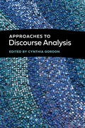 Cover: Approaches to Discourse Analysis - Georgetown University Press